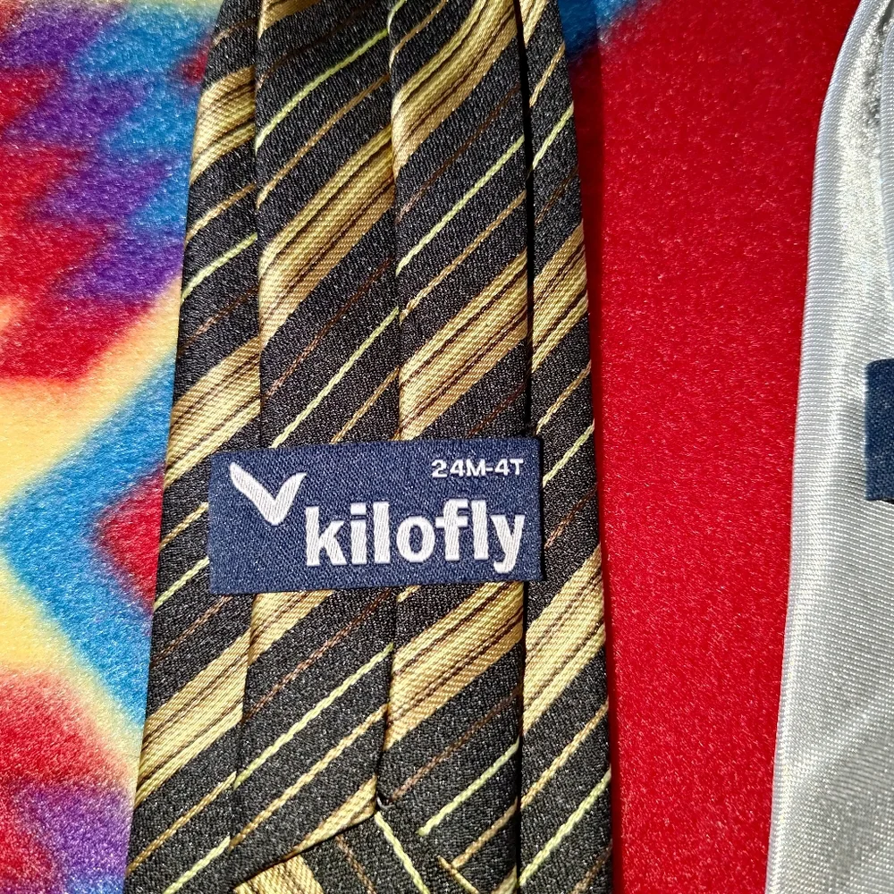 kilofly Pre-tied Adjustable Zipper Tie Kids Boys Baby Necktie Value Set of 5